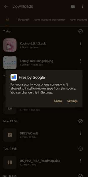 Click the option in filmaneger setting